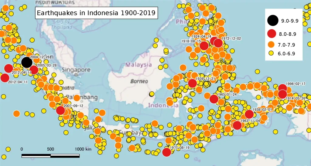 gros seismes indonesie